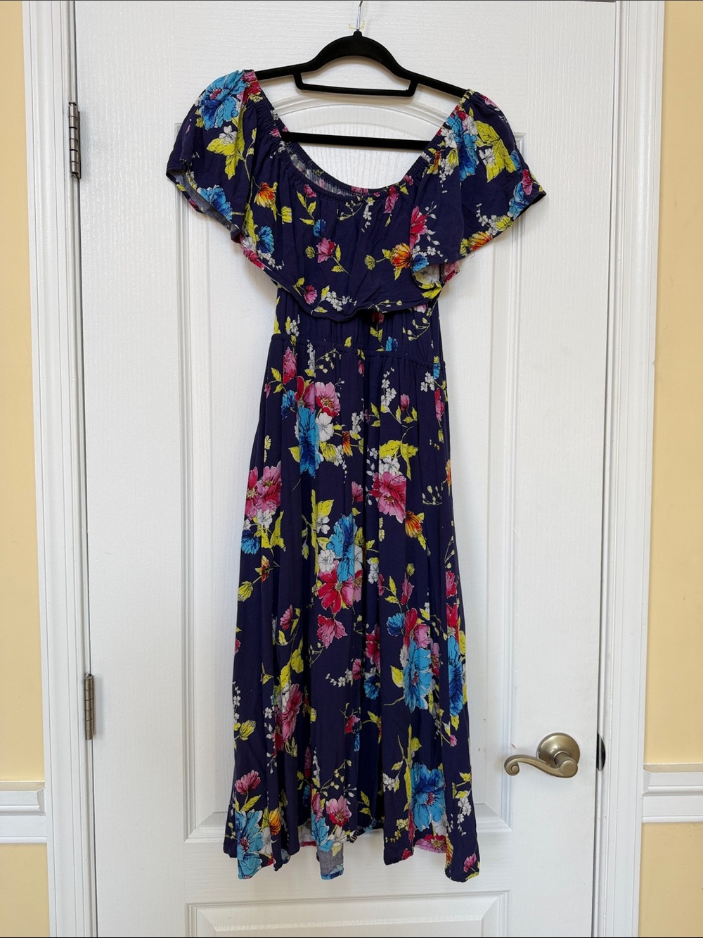 Nordstrom Navy Floral Off-Shoulder Maxi Dress - Picture 5 of 5